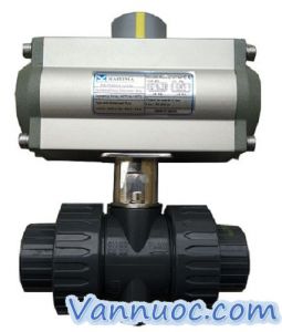 Van bi nhựa đóng mở khí nén DN25